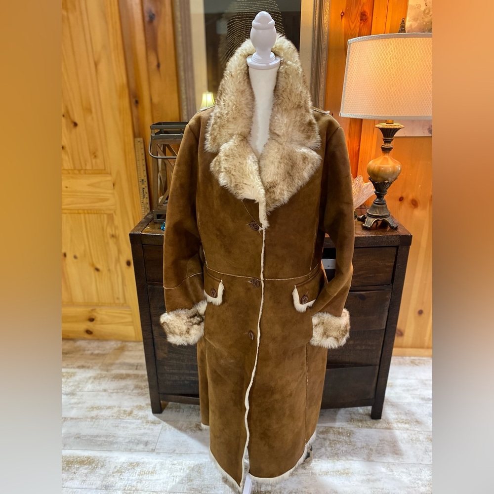 Wilsons Leather Brown Shearling Coat new!!!